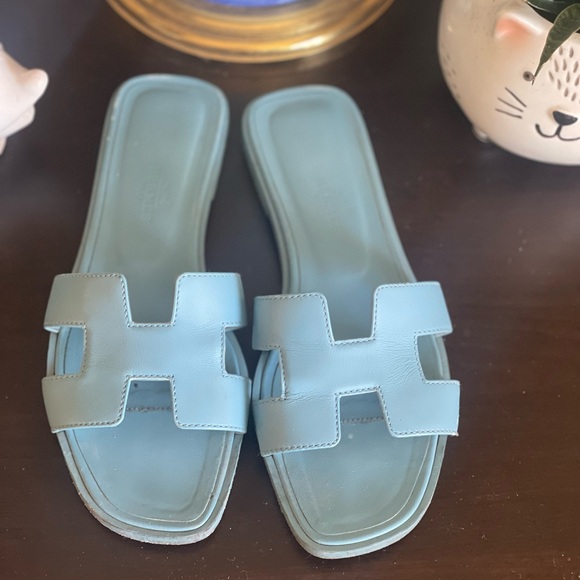 Hermes Oran blue size 35.5 - Picture 2 of 8